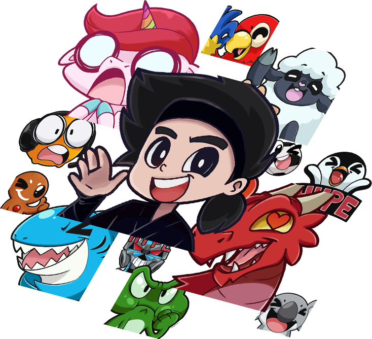 Twitch Emotes Header Banner Grafik